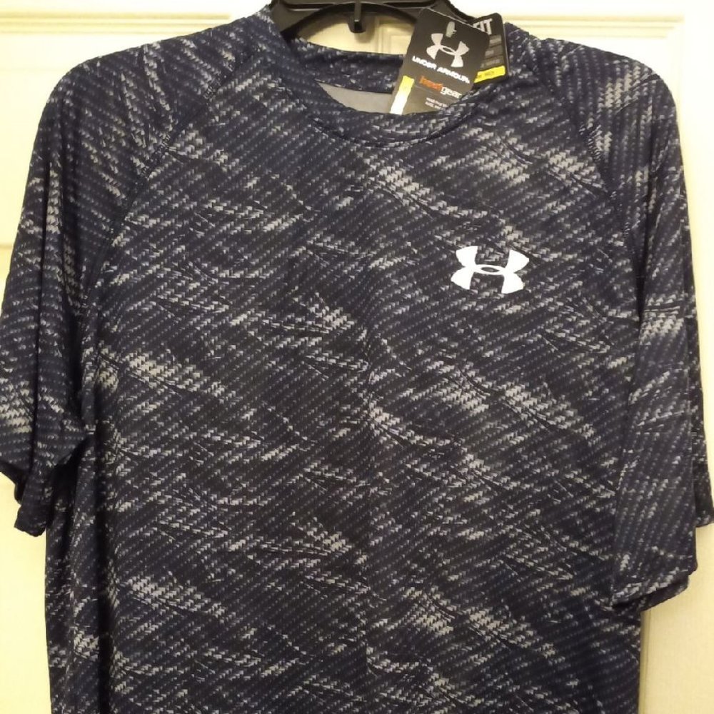 Under Armour Camo T-Shirt NAVY BLUE NEW NWT L